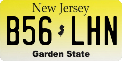 NJ license plate B56LHN
