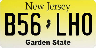 NJ license plate B56LHO