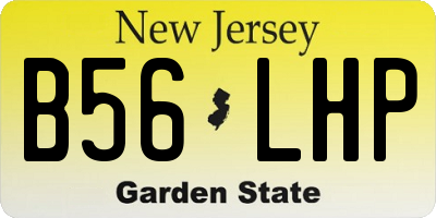 NJ license plate B56LHP