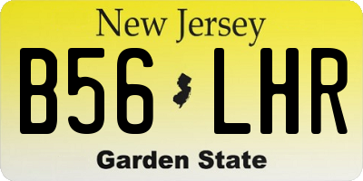 NJ license plate B56LHR