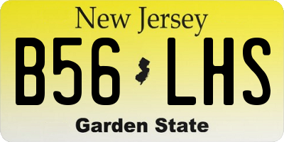 NJ license plate B56LHS