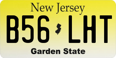 NJ license plate B56LHT