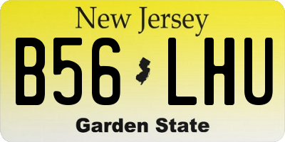 NJ license plate B56LHU