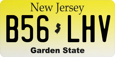 NJ license plate B56LHV