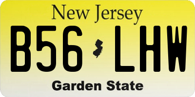 NJ license plate B56LHW
