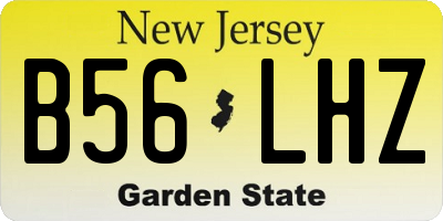 NJ license plate B56LHZ