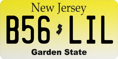 NJ license plate B56LIL