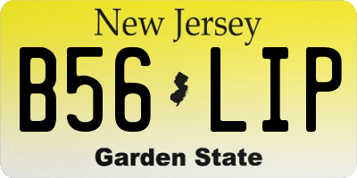 NJ license plate B56LIP