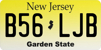 NJ license plate B56LJB