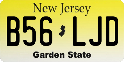 NJ license plate B56LJD