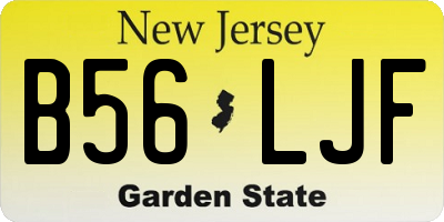 NJ license plate B56LJF