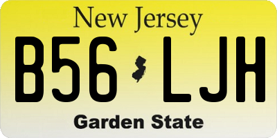 NJ license plate B56LJH