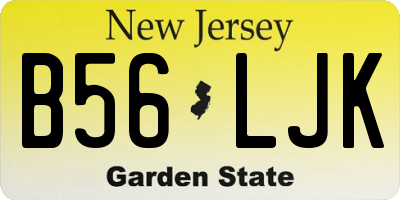 NJ license plate B56LJK