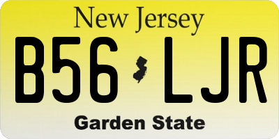 NJ license plate B56LJR