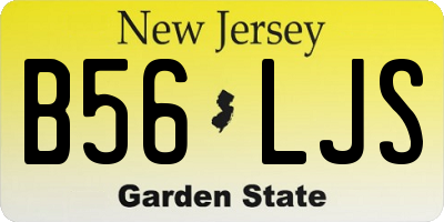 NJ license plate B56LJS