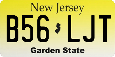NJ license plate B56LJT