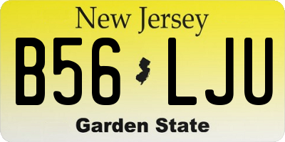 NJ license plate B56LJU