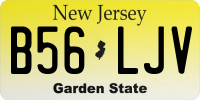 NJ license plate B56LJV