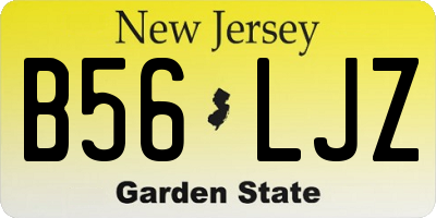 NJ license plate B56LJZ