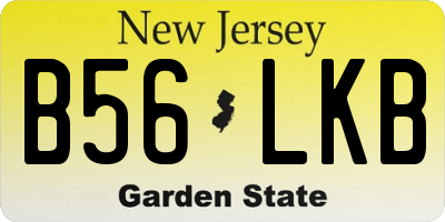 NJ license plate B56LKB
