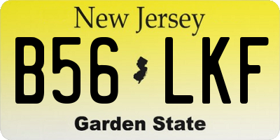 NJ license plate B56LKF