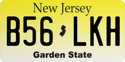 NJ license plate B56LKH