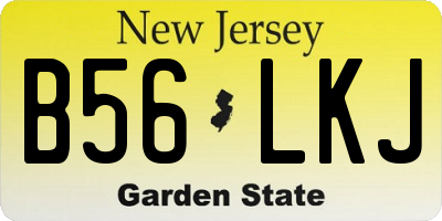 NJ license plate B56LKJ