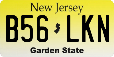 NJ license plate B56LKN