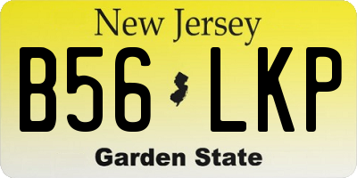 NJ license plate B56LKP