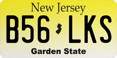 NJ license plate B56LKS