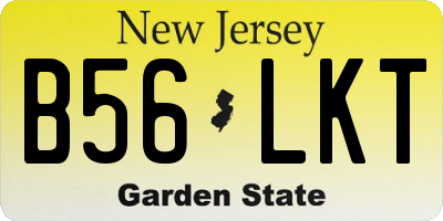 NJ license plate B56LKT