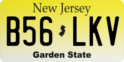 NJ license plate B56LKV