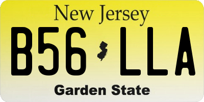 NJ license plate B56LLA