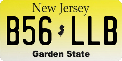 NJ license plate B56LLB