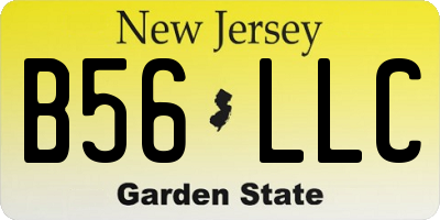 NJ license plate B56LLC