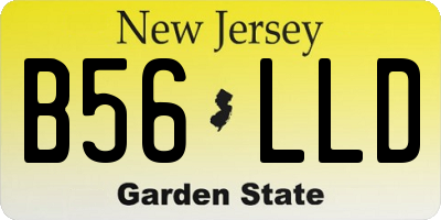 NJ license plate B56LLD