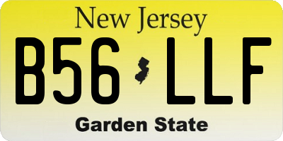 NJ license plate B56LLF