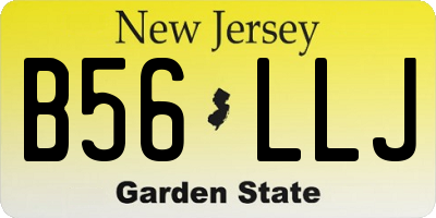 NJ license plate B56LLJ