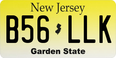 NJ license plate B56LLK