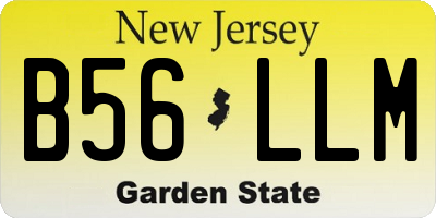 NJ license plate B56LLM