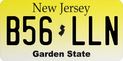 NJ license plate B56LLN
