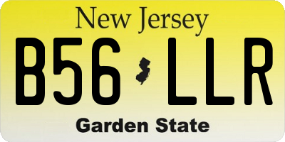 NJ license plate B56LLR