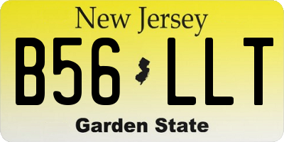 NJ license plate B56LLT