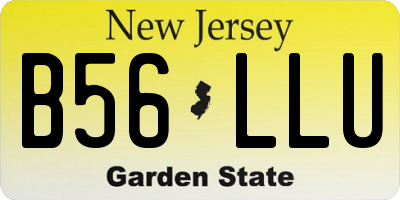 NJ license plate B56LLU