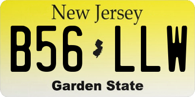 NJ license plate B56LLW