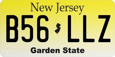 NJ license plate B56LLZ