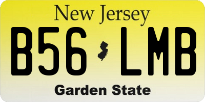 NJ license plate B56LMB