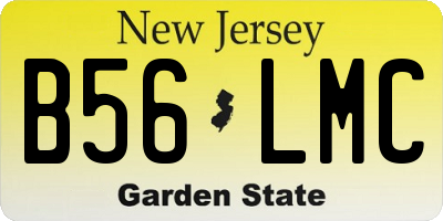 NJ license plate B56LMC