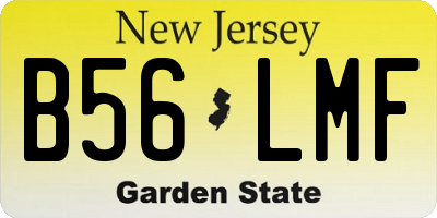 NJ license plate B56LMF