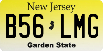 NJ license plate B56LMG
